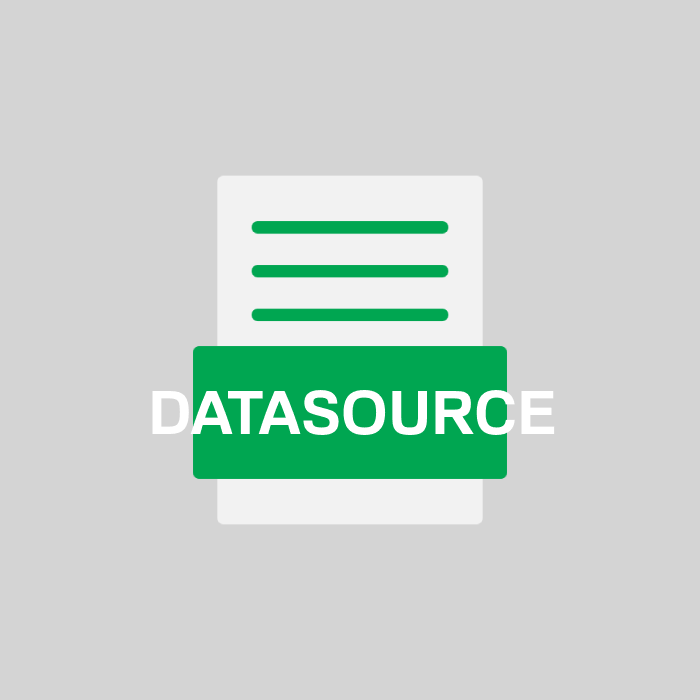 DATASOURCE Endung