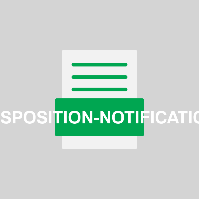 DISPOSITION-NOTIFICATION Endung