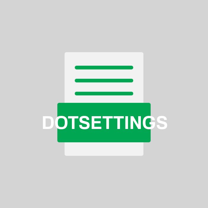 DOTSETTINGS Endung