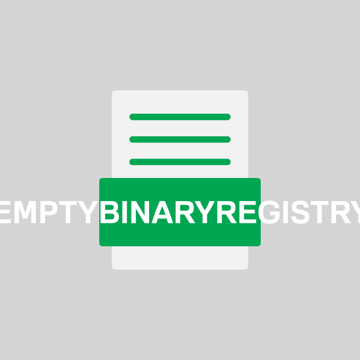 EMPTYBINARYREGISTRY Endung