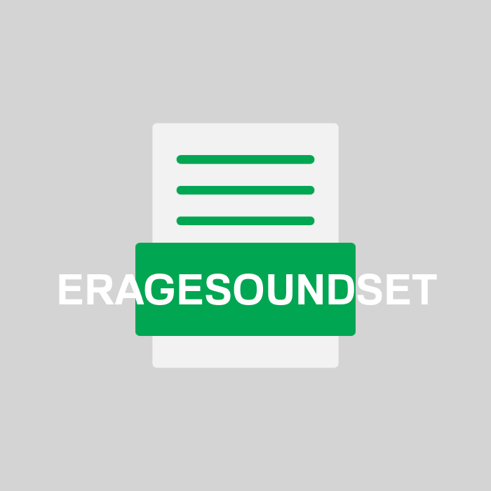 ERAGESOUNDSET Endung