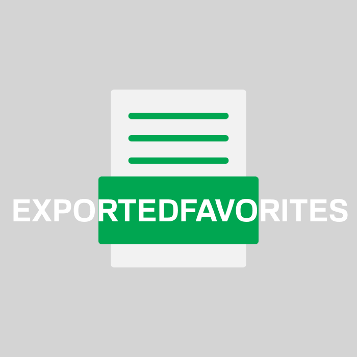 EXPORTEDFAVORITES Endung