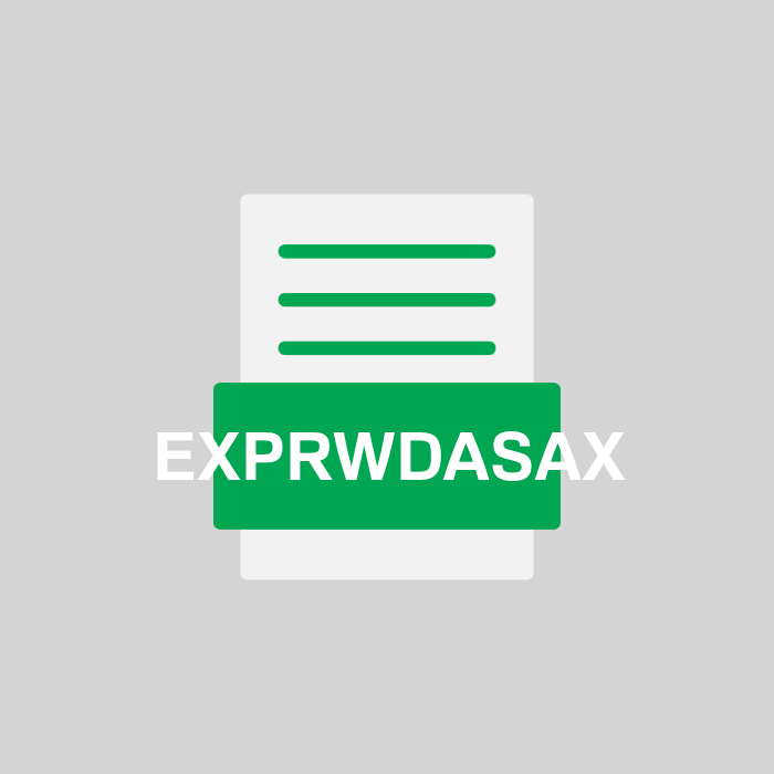 EXPRWDASAX Endung