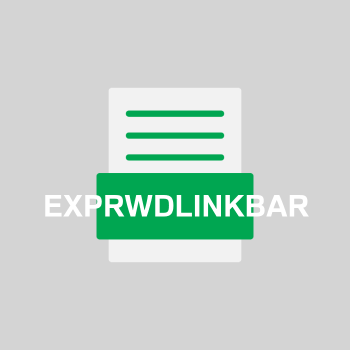 EXPRWDLINKBAR Endung