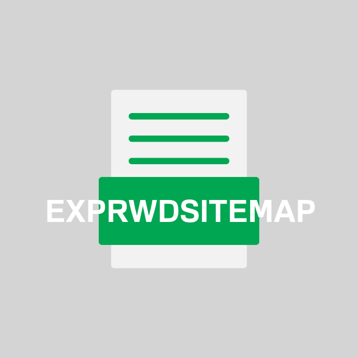 EXPRWDSITEMAP Endung