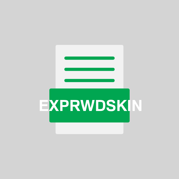 EXPRWDSKIN Endung