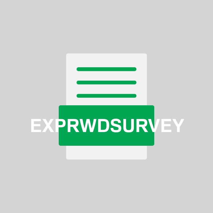 EXPRWDSURVEY Endung