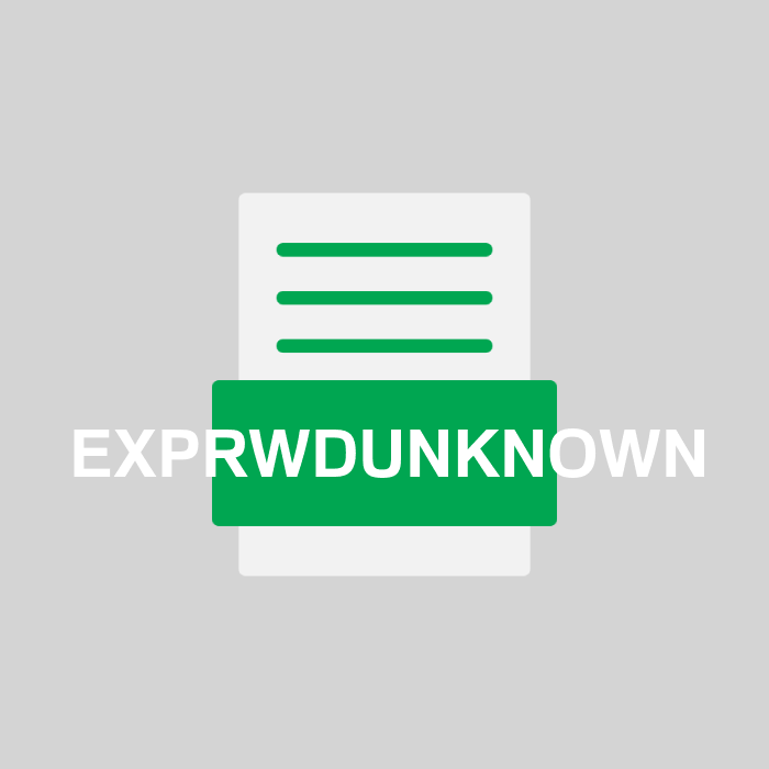 EXPRWDUNKNOWN Endung