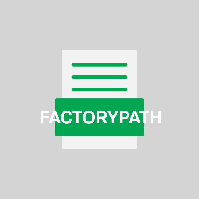 FACTORYPATH Endung