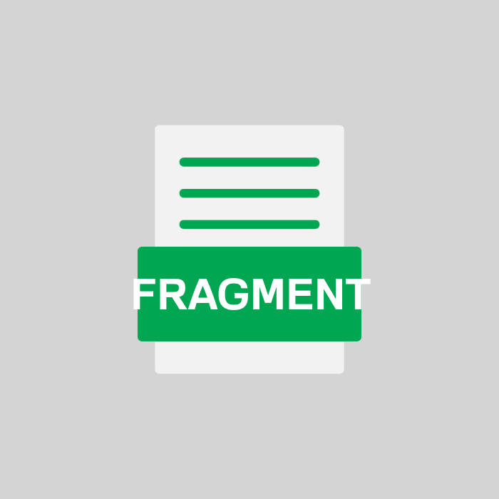 FRAGMENT Endung