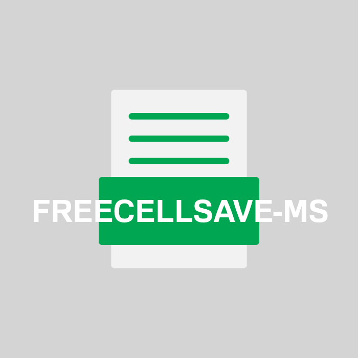 FREECELLSAVE-MS Endung