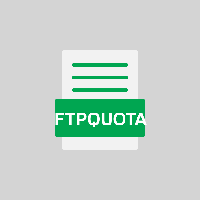 FTPQUOTA Endung