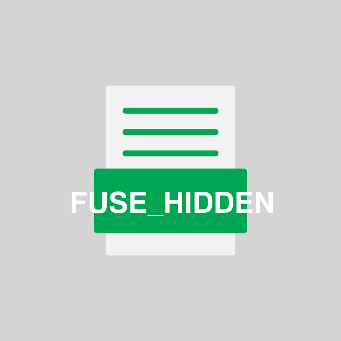 FUSE_HIDDEN Endung