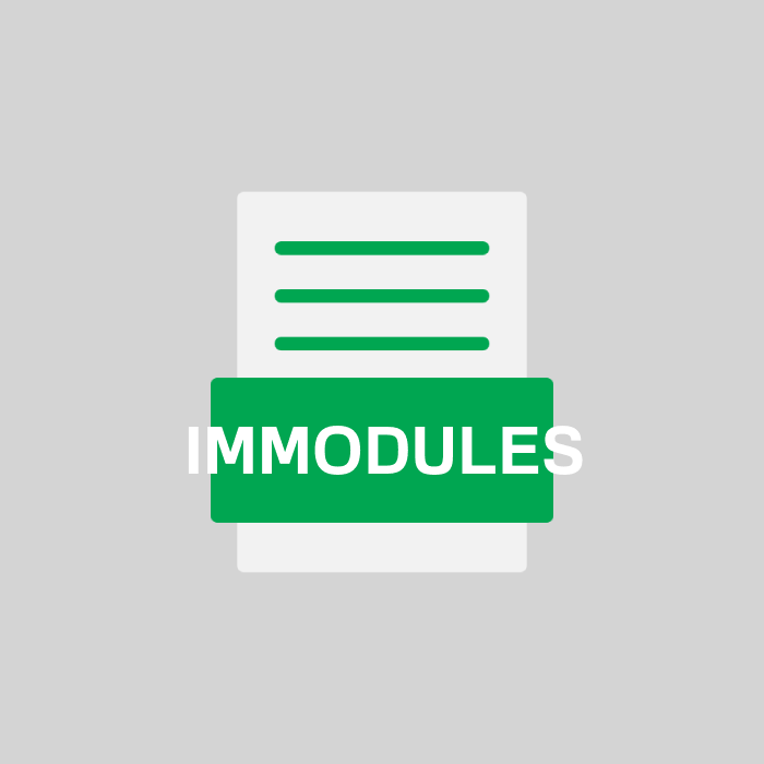 IMMODULES Endung