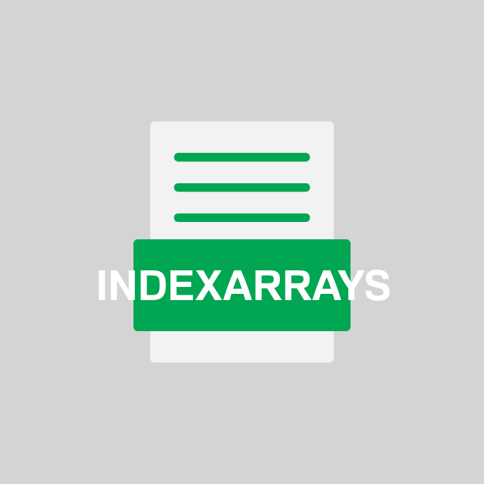 INDEXARRAYS Endung