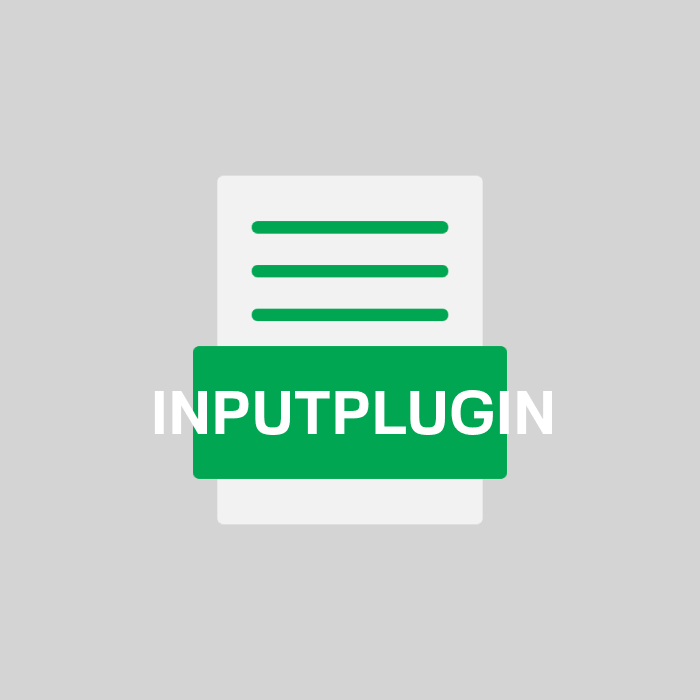 INPUTPLUGIN Endung