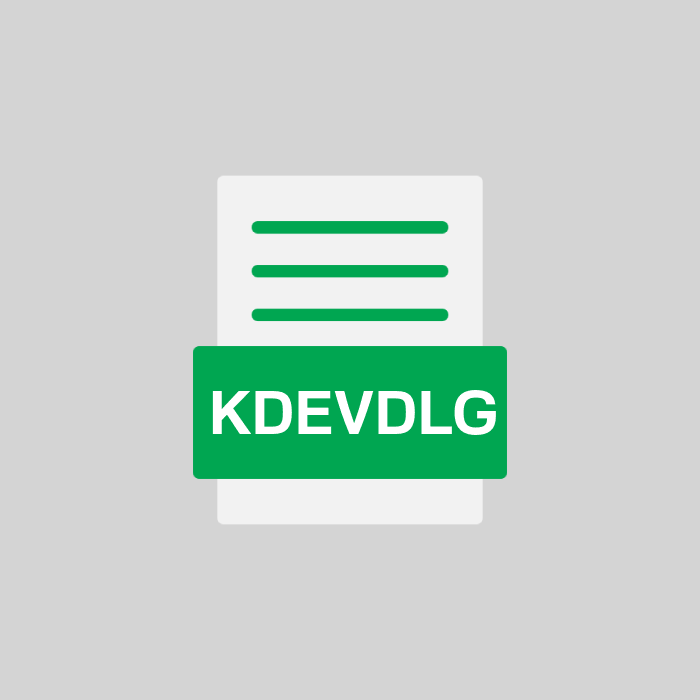 KDEVDLG Endung