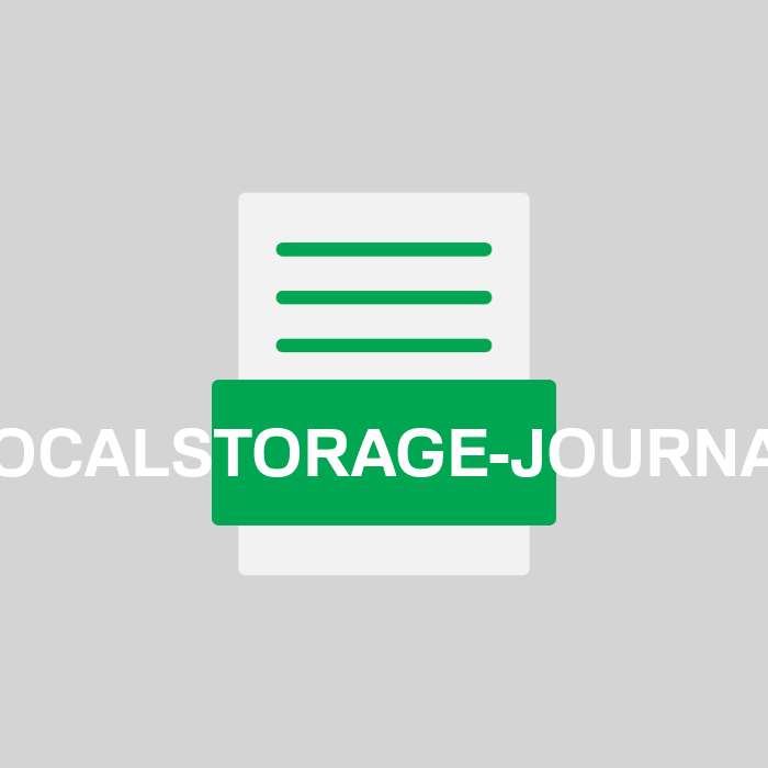 LOCALSTORAGE-JOURNAL Endung