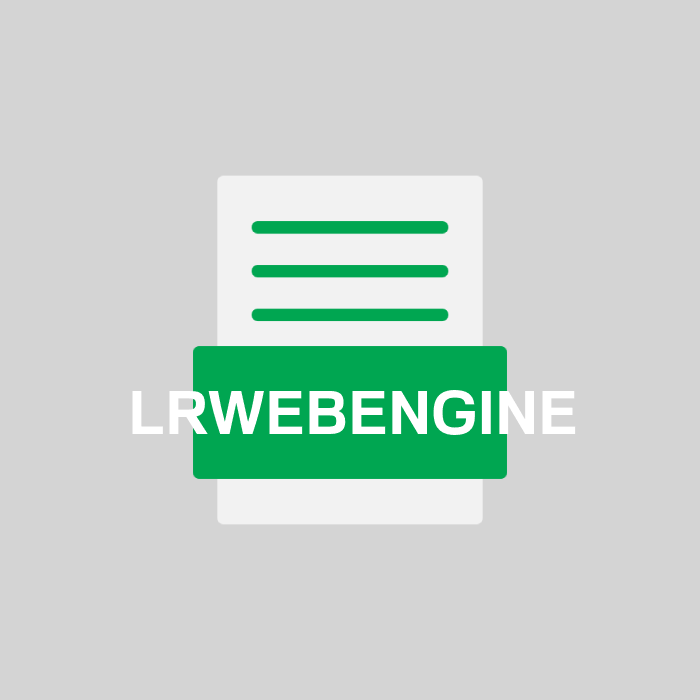 LRWEBENGINE Endung