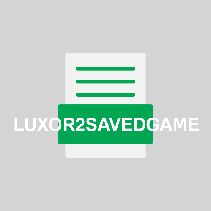 LUXOR2SAVEDGAME Endung