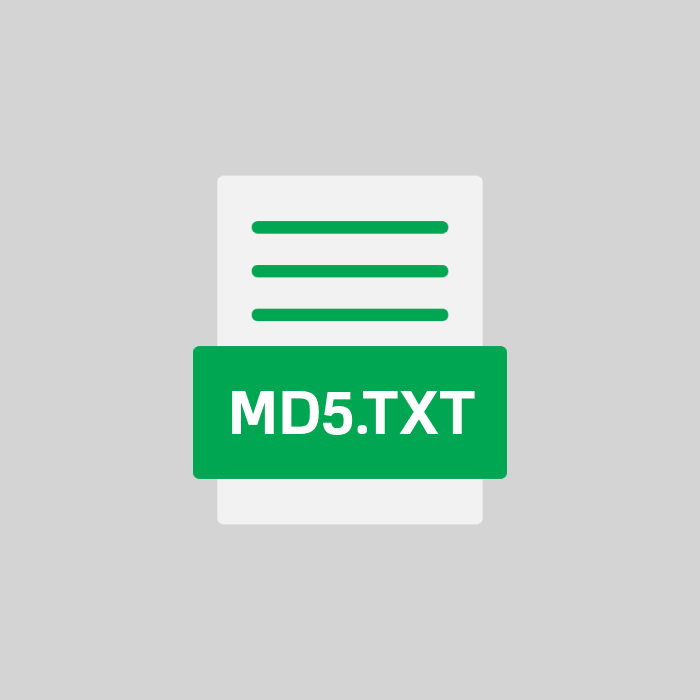 MD5.TXT Endung