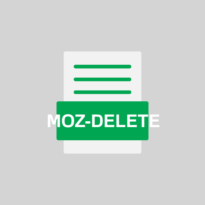 MOZ-DELETE Endung