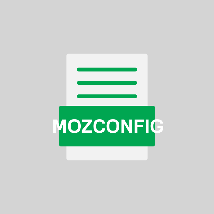 MOZCONFIG Endung