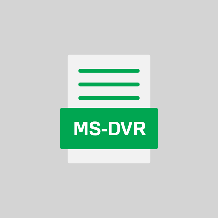 MS-DVR Endung