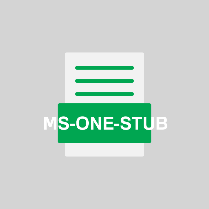 MS-ONE-STUB Endung