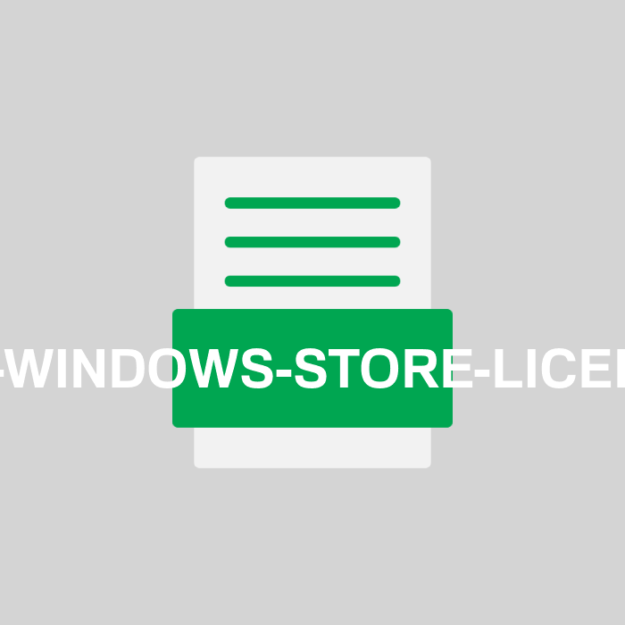 MS-WINDOWS-STORE-LICENSE Endung