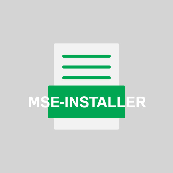 MSE-INSTALLER Endung