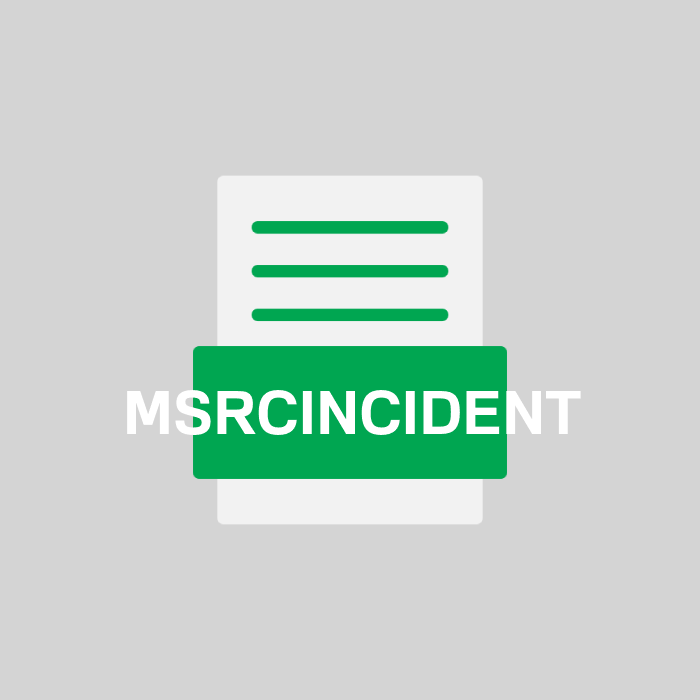 MSRCINCIDENT Endung