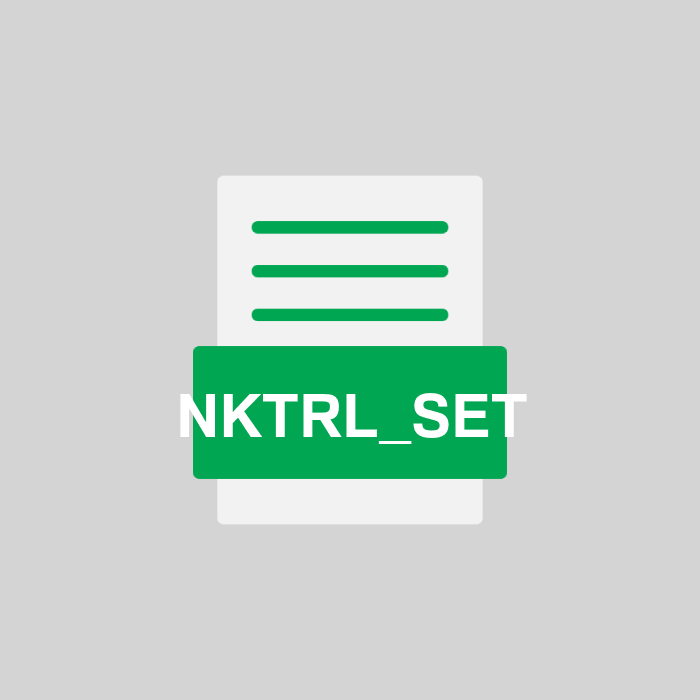 NKTRL_SET Endung