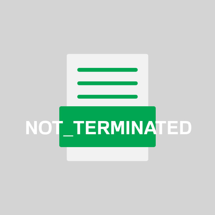 NOT_TERMINATED Endung