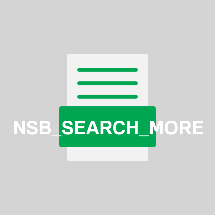 NSB_SEARCH_MORE Endung