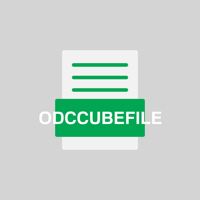 ODCCUBEFILE Endung