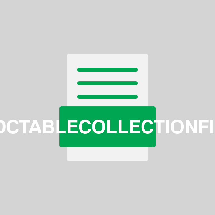 ODCTABLECOLLECTIONFILE Endung