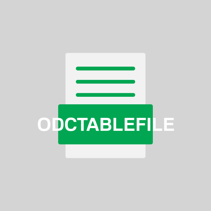 ODCTABLEFILE Endung