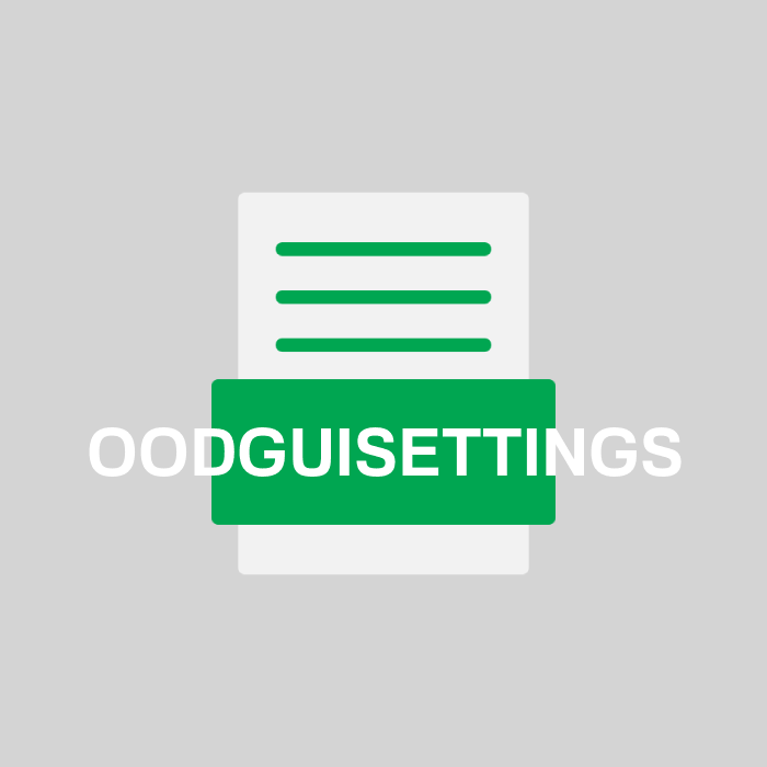 OODGUISETTINGS Endung