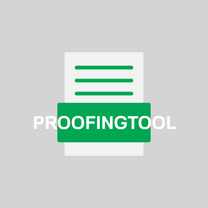 PROOFINGTOOL Endung