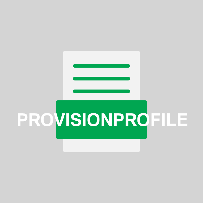 PROVISIONPROFILE Endung