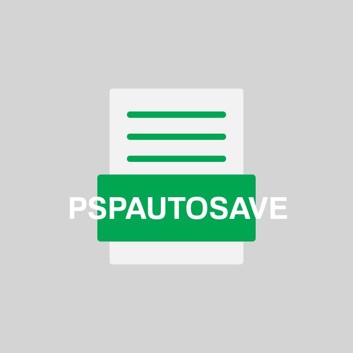 PSPAUTOSAVE Endung