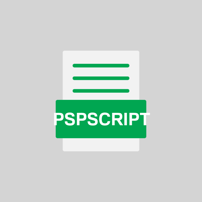 PSPSCRIPT Endung