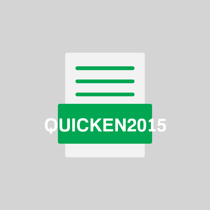 QUICKEN2015 Endung