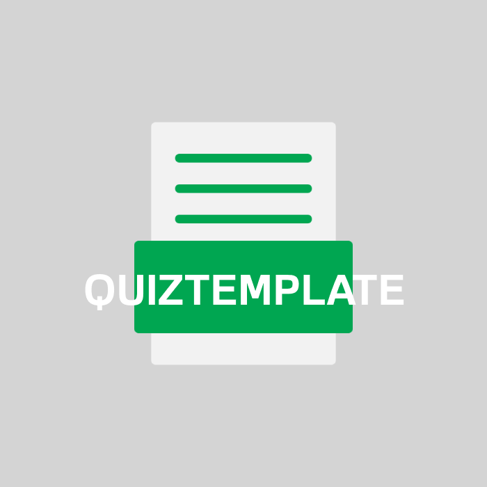 QUIZTEMPLATE Endung