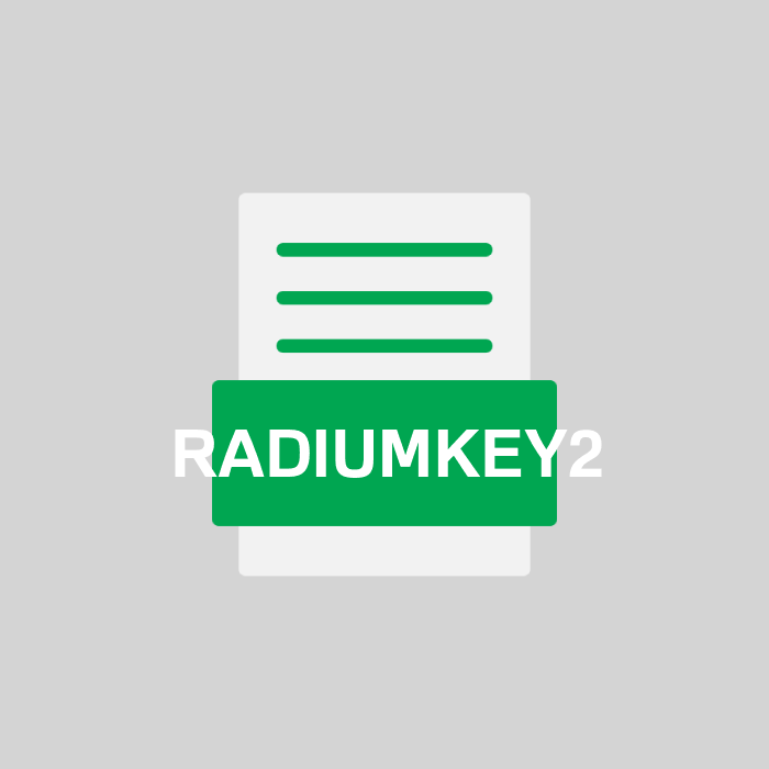 RADIUMKEY2 Endung