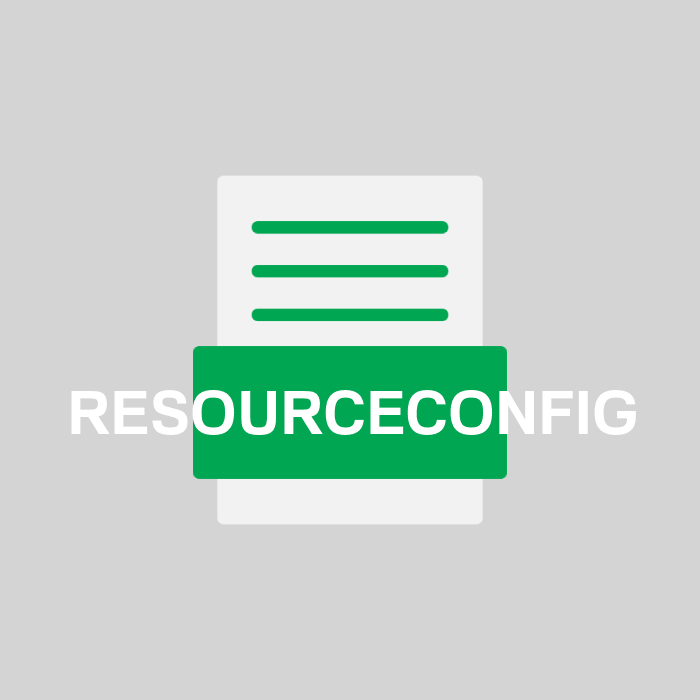 RESOURCECONFIG Endung