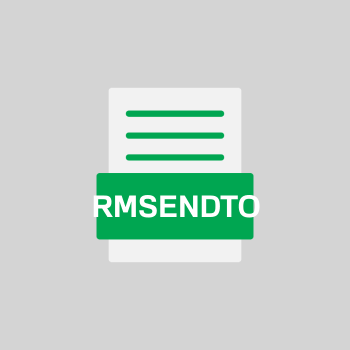 RMSENDTO Endung