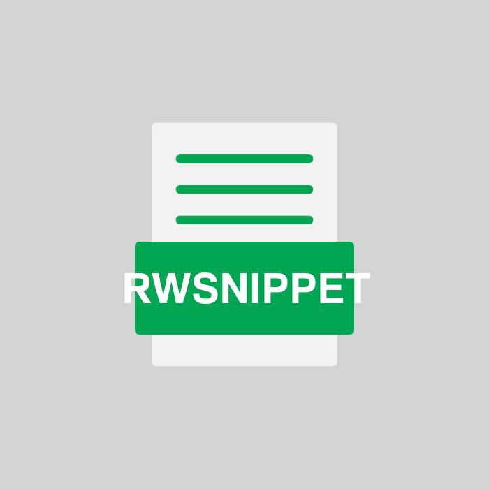 RWSNIPPET Endung