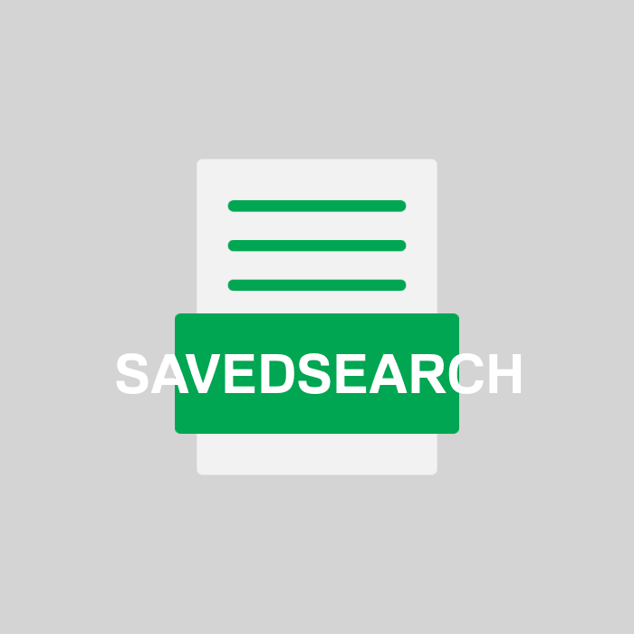 SAVEDSEARCH Endung